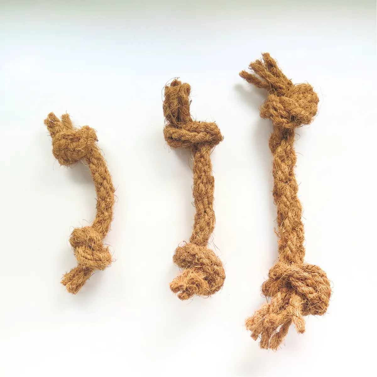 Knotted coco coir rope toys
